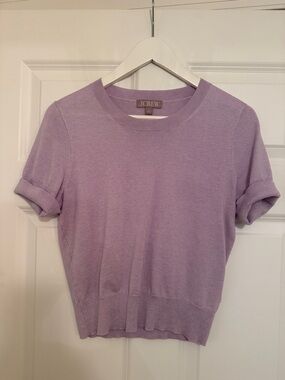J. Crew Lavender Short-Sleeve Knit Top - Size small - wore 2 times